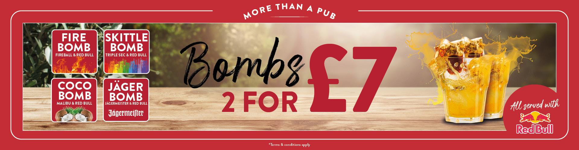 Bomb bundle drink offers at your local Craft Union Pub